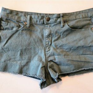 Universal Thread Women's Teal Casual High Rise Shortie Shorts Size 18/34 EuC